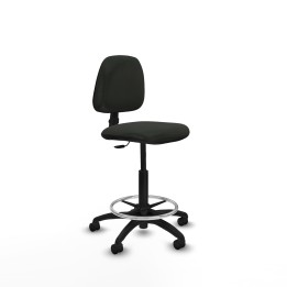 Piqueras y Crespo Taburete Isso CP bali negro sin brazos base poliamida ruedas nailon 50mm