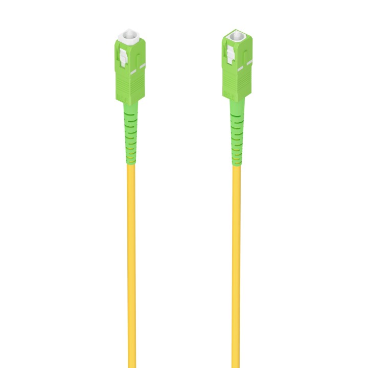 AISENS Cable Fibra Óptica Latiguillo G657A2 3.0 9/125 SMF Simplex CPR DCA LSZH, SC/APC-SC/APC, Amarillo, 5.0m