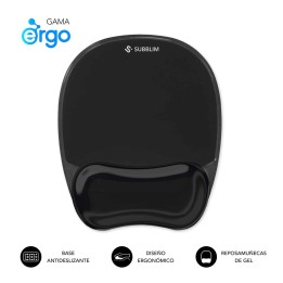 SUBBLIM Ergo Crystal Flex Alfombrilla de ratón para juegos Negro
