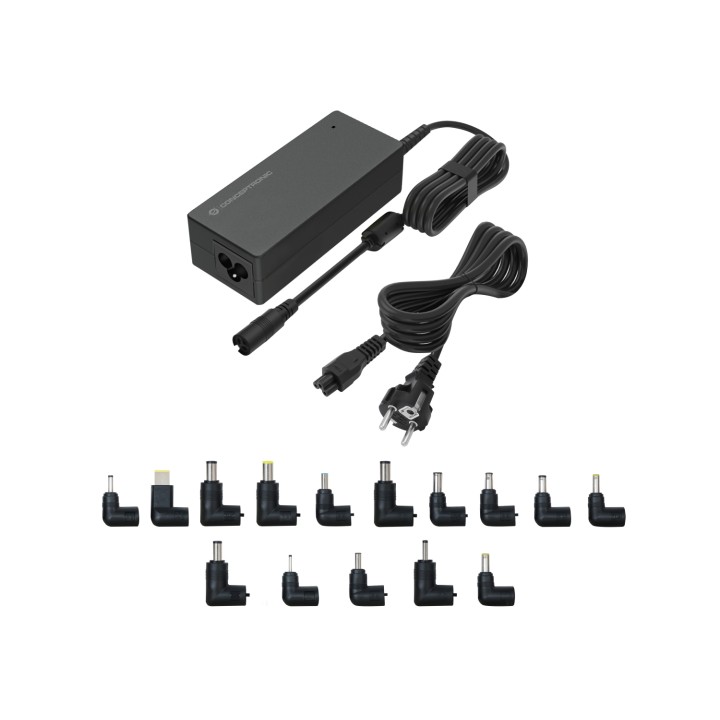 Conceptronic OZUL08B15 adaptador e inversor de corriente Interior 90 W Negro