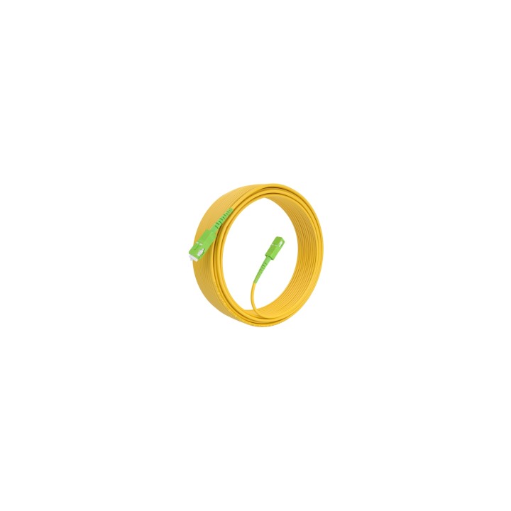 AISENS Cable Fibra Óptica Latiguillo G657A2 3.0 9/125 SMF Simplex CPR DCA LSZH, SC/APC-SC/APC, Amarillo, 15m