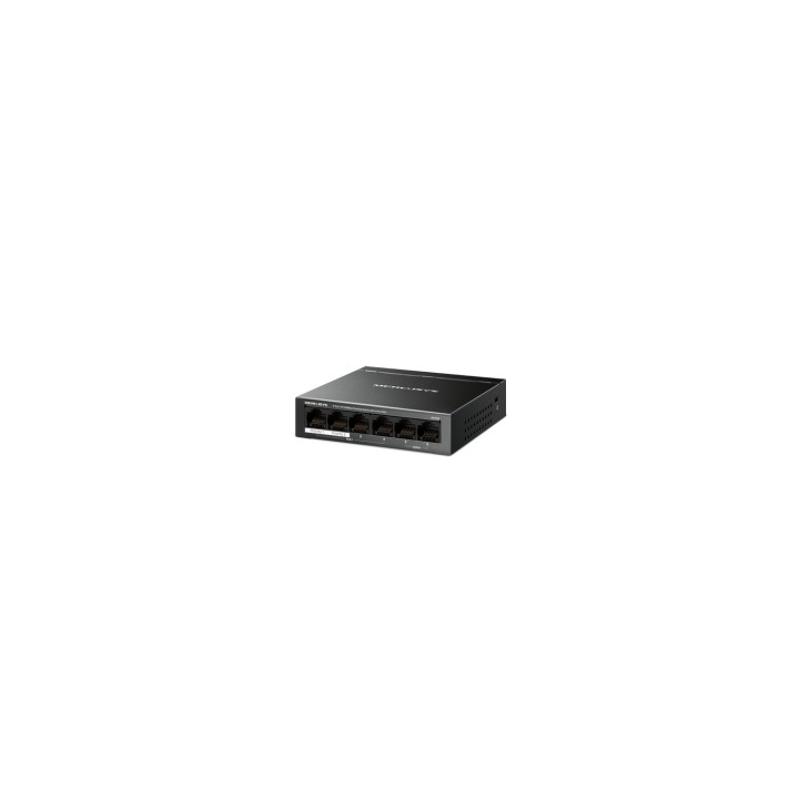 Mercusys MS106P switch No administrado Fast Ethernet (10/100) Energía sobre Ethernet (PoE) Montaje en pared/escritorio Negro