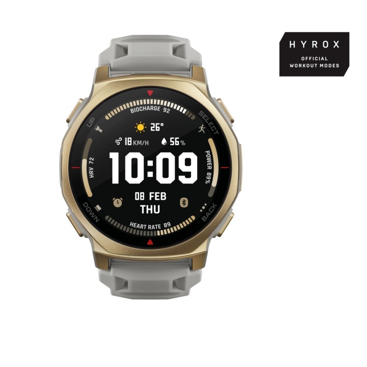 Amazfit T-rex 3 Pro 3,35 cm (1.32") AMOLED 44 mm Digital 466 x 466 Pixeles Pantalla táctil Oro Wifi GPS (satélite)