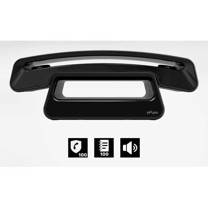 Alcatel ePure#3 Iconic Teléfono DECT Identificador de llamadas Negro