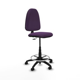 Piqueras y Crespo Taburete Ayna CP bali morado base poliamida ruedas nailon 50mm