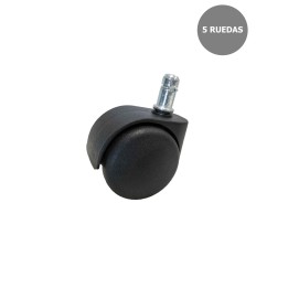 Piqueras y Crespo Kit de 5 ruedas de nailon de 50 mm perno 11 mm