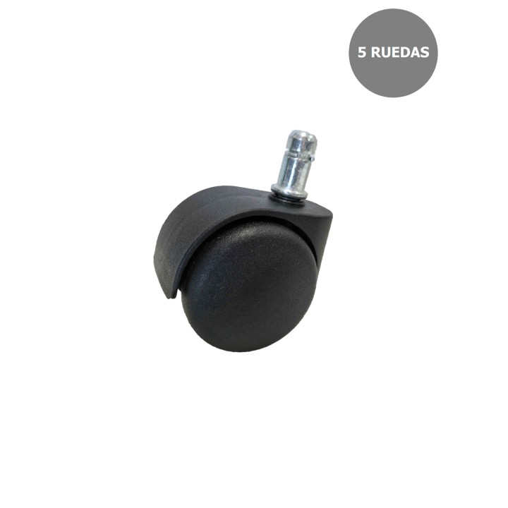 Piqueras y Crespo Kit de 5 ruedas de nailon de 50 mm perno 11 mm
