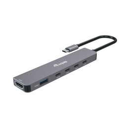 Equip 133500 base para portátil y replicador de puertos Alámbrico USB 3.2 Gen 1 (3.1 Gen 1) Type-C Gris