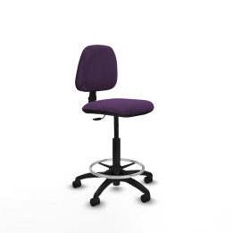 Piqueras y Crespo Taburete Isso CP bali morado sin brazos base poliamida ruedas nailon 50mm