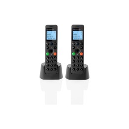 Motorola DOT202 Twin Teléfono DECT Identificador de llamadas Negro