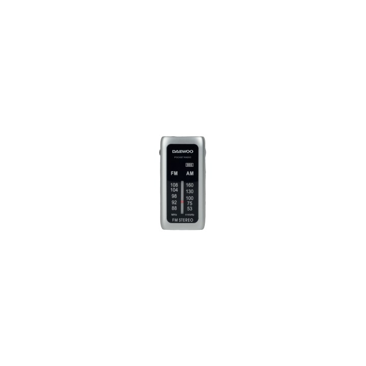 Daewoo DW1129 radio Portátil Analógica Negro, Plata