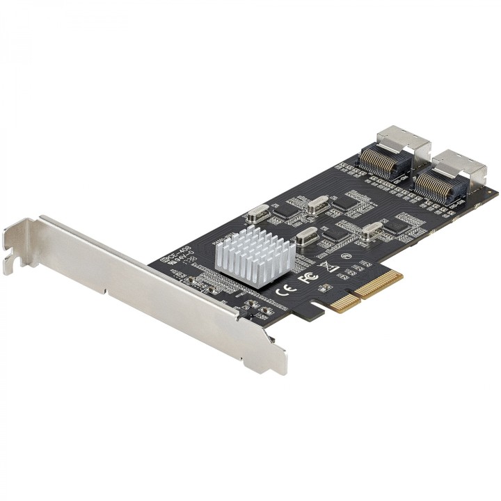 StarTech.com Tarjeta PCIe de 8 Puertos SATA - Tarjeta Adaptadora de Expansión PCI Express SATA con 4 Controladores de Host -