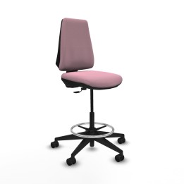 Piqueras y Crespo Taburete Elche CP bali rosa base piramidal ruedas 65mm nailon