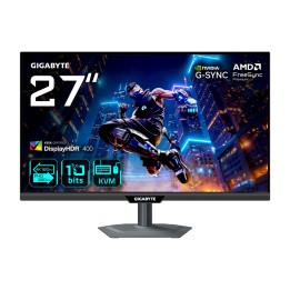 GIGABYTE M27UP Monitor de juego 27” 4K UHD - Modo dual (4K 160Hz o FHD 320Hz), 3840 x 2160, 1ms, 350 cd/m², FreeSync Premium,