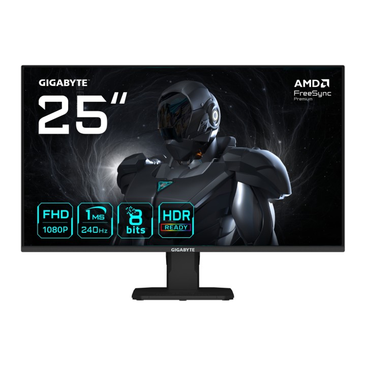 GIGABYTE GS25F2A Monitor Gaming 25" FHD - 1920 x 1080, 240Hz, 1ms, 300 cd/m², Display HDR 10, HDMI 2.0, DisplayPort 1.4