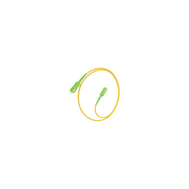 AISENS Cable Fibra Óptica Latiguillo G657A2 3.0 9/125 SMF Simplex CPR DCA LSZH, SC/APC-SC/APC, Amarillo, 1.0m