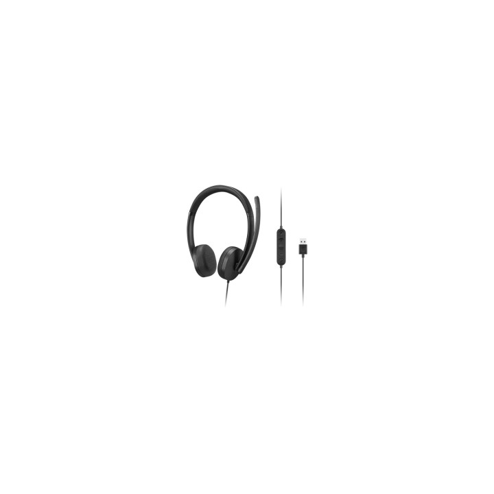 Lenovo 4XD1P83425 auricular y casco Auriculares Alámbrico Diadema Llamadas/Música USB tipo A Negro