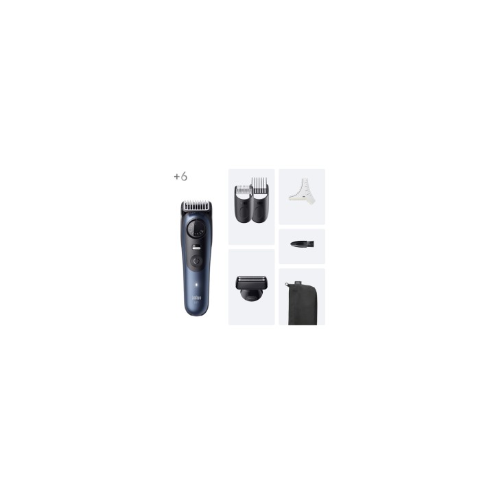 Braun BeardTrimmer 7 BT7520 Batería 40 2 cm Mojado y seco Negro, Azul