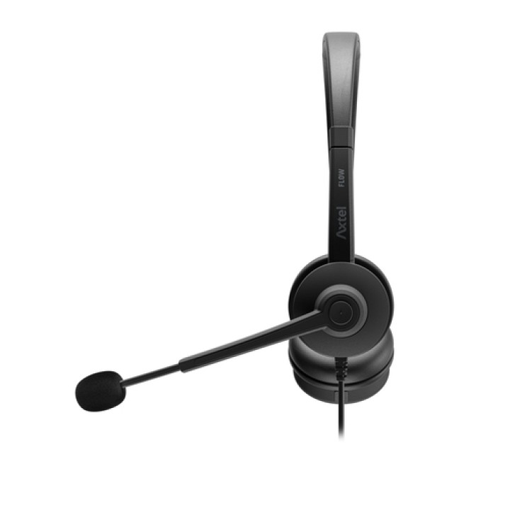 Axtel AXH-FLOWUCDC auricular y casco Auriculares Alámbrico Diadema Oficina/Centro de llamadas USB Type-C / USB Type-A Negro