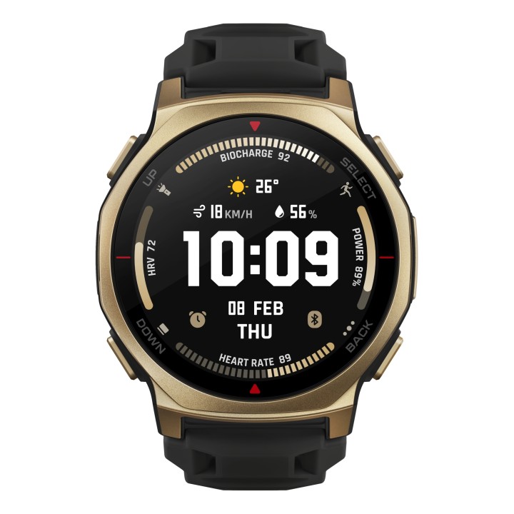Amazfit T-rex 3 Pro 3,35 cm (1.32") AMOLED 44 mm Digital 466 x 466 Pixeles Pantalla táctil Oro Wifi GPS (satélite)