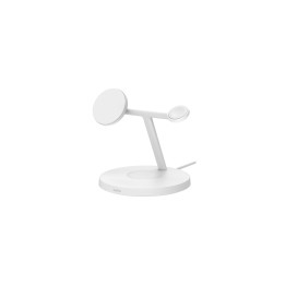Belkin BoostCharge Pro Auriculares, Smartphone, Reloj inteligente Blanco USB Cargador inalámbrico Carga rápida Interior