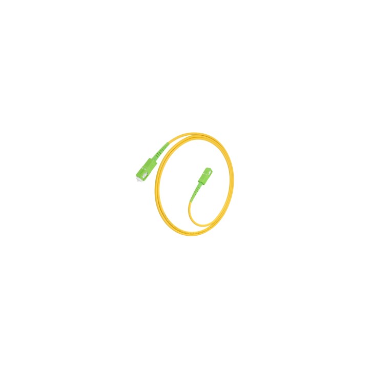 AISENS Cable Fibra Óptica Latiguillo G657A2 3.0 9/125 SMF Simplex CPR DCA LSZH, SC/APC-SC/APC, Amarillo, 2.0m