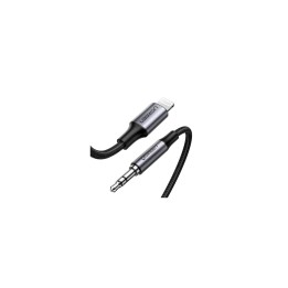 Ugreen 70509 cable de teléfono móvil Plata 1 m 3,5mm Lightning