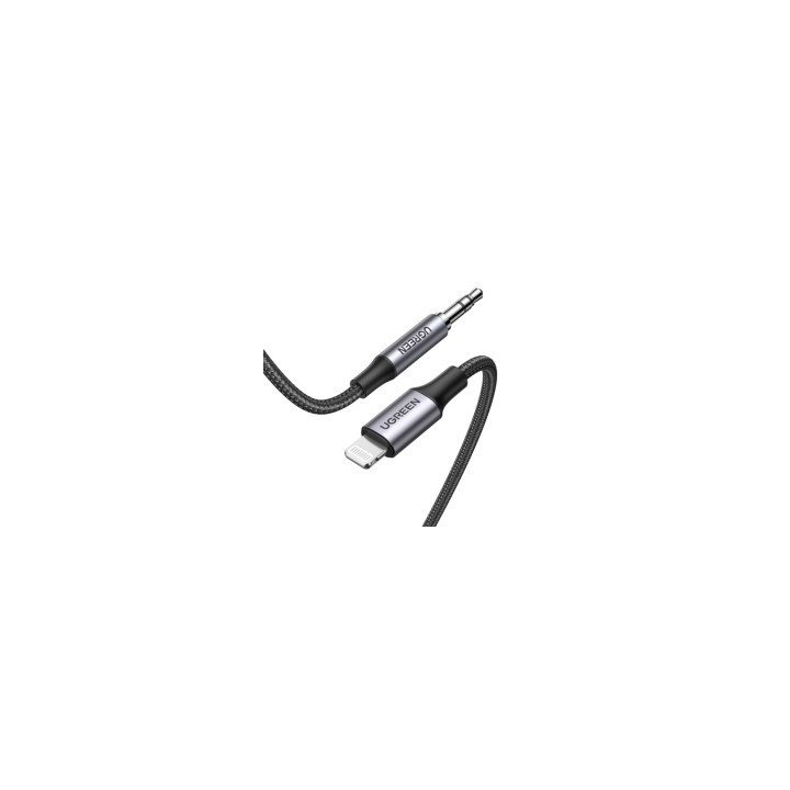 Ugreen 70509 cable de teléfono móvil Plata 1 m 3,5mm Lightning
