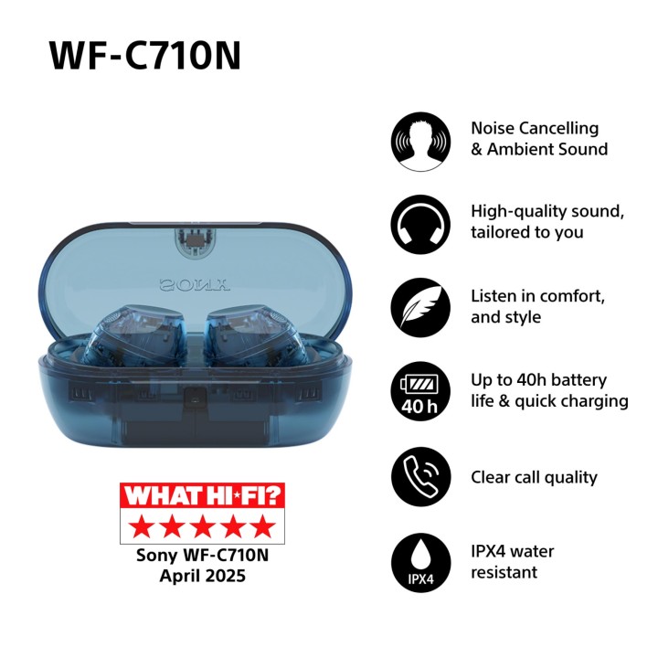 Sony WFC710NL.CE7 auricular y casco Auriculares True Wireless Stereo (TWS) Dentro de oído Llamadas/Música USB Tipo C Bluetooth