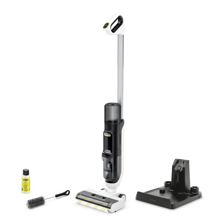 Kärcher FCV 3 vloerreiniger Aspiradora escoba 2 en 1 Batería Seca y húmeda HEPA Sin bolsa 160 W Blanco