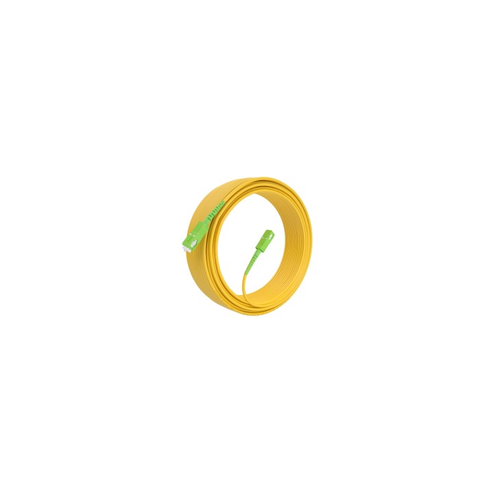 AISENS Cable Fibra Óptica Latiguillo G657A2 3.0 9/125 SMF Simplex CPR DCA LSZH, SC/APC-SC/APC, Amarillo, 20m