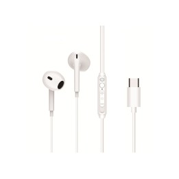 Conceptronic BRENDAN02W auricular y casco Auriculares Alámbrico Dentro de oído Llamadas/Música USB Tipo C Blanco