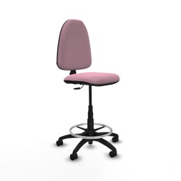 Piqueras y Crespo Taburete Ayna CP bali rosa base poliamida ruedas nailon 50mm