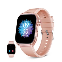 Ksix Smartwatch Urban Move, Pantalla AMOLED 2.06", Autonomía 5 días, Modo deporte y salud, Manos libres, IP67, Rosa