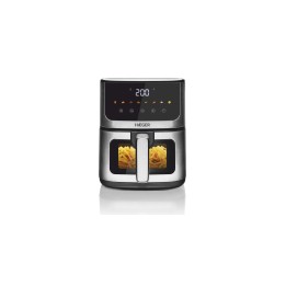 Haeger AF-D47.005A freidora Sencillo 4,7 L Independiente 1200 W Freidora de aire caliente Negro, Plata