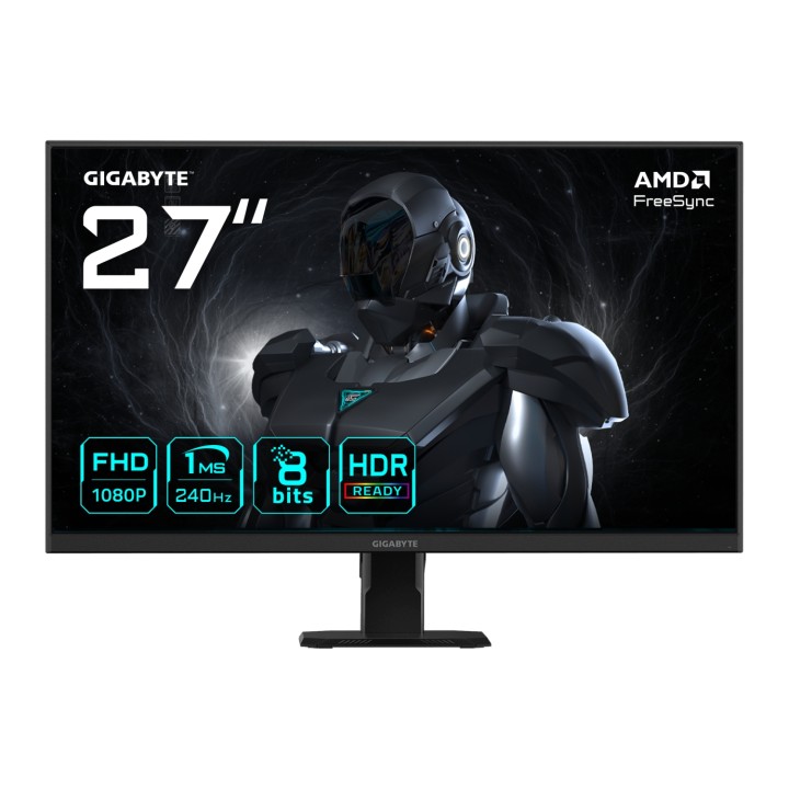 GIGABYTE GS27F2 27" Monitor de Juego FHD - 1920 x 1080, 240Hz, 1ms, 300 cd/m², FreeSync, HDR Ready, HDMI 2.0, Displayport 1.4