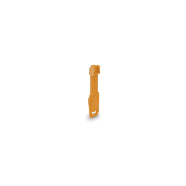 Lindy 47897 bloqueador de puerto Bloqueador de puerto + clave RJ-45 Naranja Acrilonitrilo butadieno estireno (ABS) 10 pieza(s)