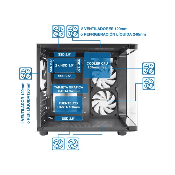Zone Evil Ryzen 3 3200G/16GB/1TB SSD Ordenador Gaming by CoolBox
