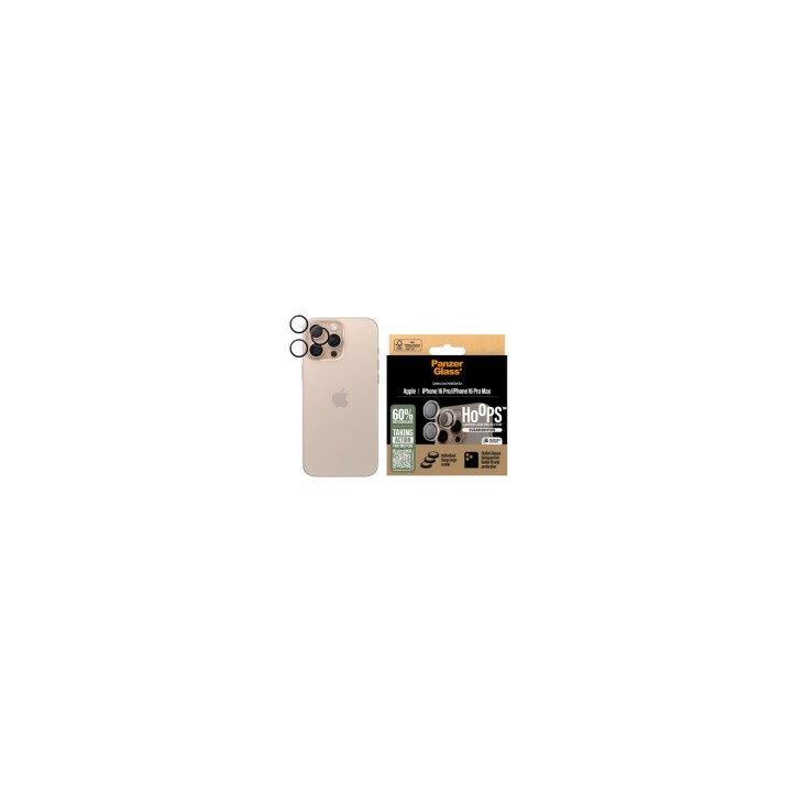 PanzerGlass ® Hoops® Camera Lens Protector Transparent iPhone 16 Pro | 16 Pro Max Protector de pantalla Apple 1 pieza(s)