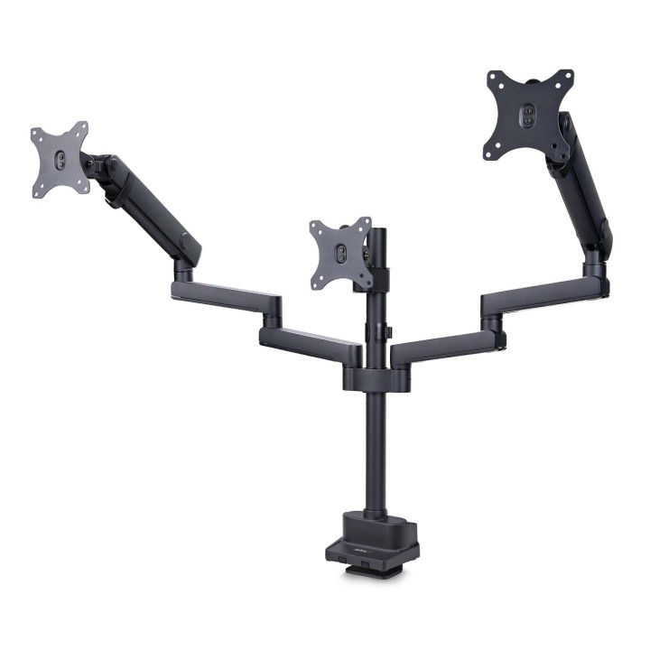 StarTech.com Soporte de Escritorio para 3 Monitores VESA 75x75/100x100 de 27 Pulgadas - Grommet o Abrazadera en C - Ajuste sin