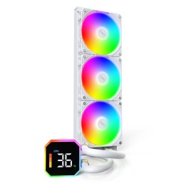 Montech HyperFlow Digital 360 Procesador Sistema de refrigeración líquida todo en uno 12 cm Blanco 1 pieza(s)