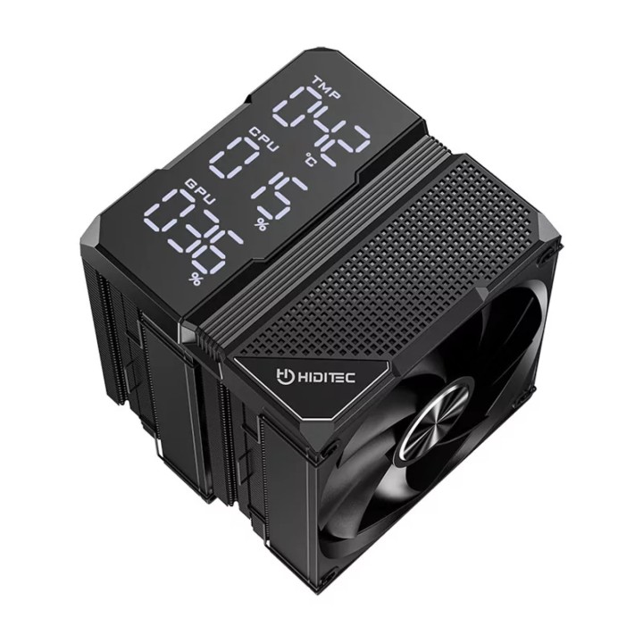 Hiditec DC40 PRO Procesador Refrigerador de aire 12 cm Negro 1 pieza(s)