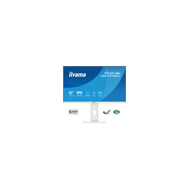 iiyama ProLite XB2797QSU-W1 pantalla para PC 68,6 cm (27") 2560 x 1440 Pixeles Quad HD LED Blanco