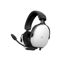 White Shark FOX Auriculares Alámbrico Diadema Juego Blanco, Negro