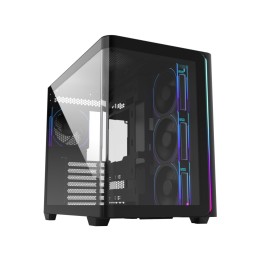 FSP M580-BP Plus Carcasa Midi Tower mITX, mATX Negro ARGB