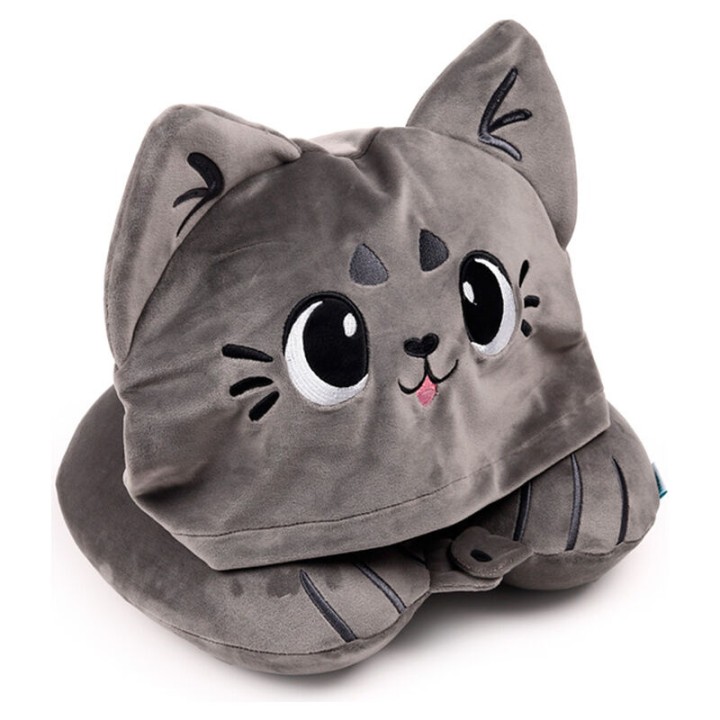 Almohada viaje capucha Gatos Beans & Co Hoodeazzz