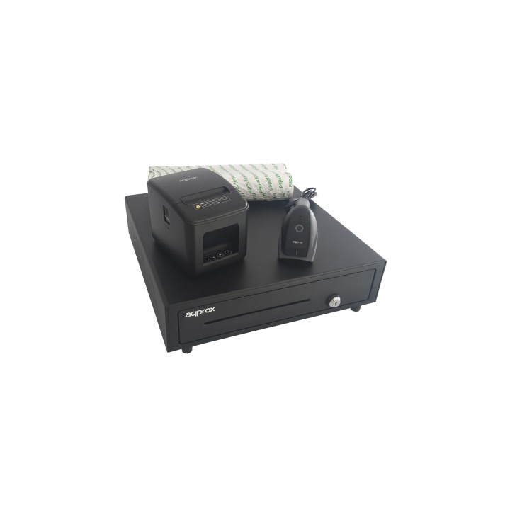 Approx POS APPPOSPACK4180LAN-2D Pack Cajón Impresora Escaner y papel