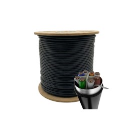 Phasak BOBINA DE CABLE RJ45 FTP PHR 672 CAT.6/ 305M/ GRIS cable de red Negro Cat6 F/UTP (FTP)