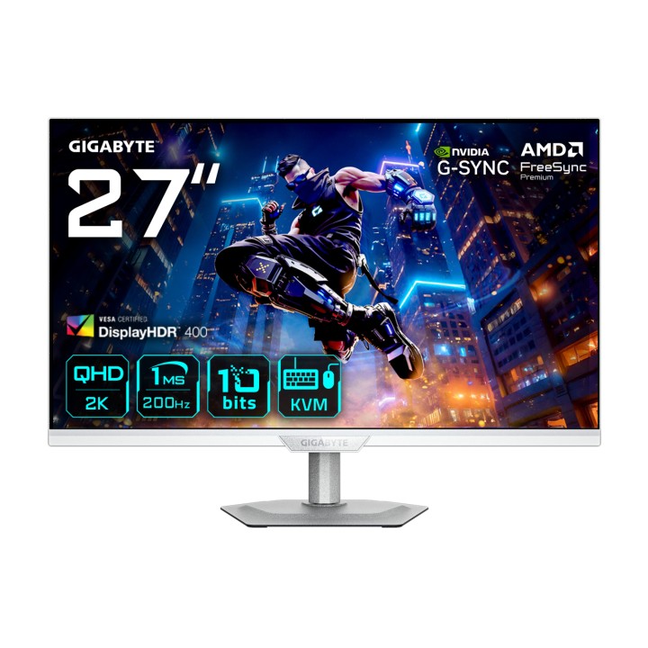 GIGABYTE M27Q2 QD ICE Monitor Gaming 27” QHD - 2560 x 1440, 200Hz, 1ms, 350 cd/m², FreeSync Premium, Display HDR400, HDMI 2.0,