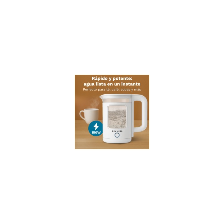 Grunkel HV-18CWPBL tetera eléctrica 1,8 L 1500 W Transparente, Blanco